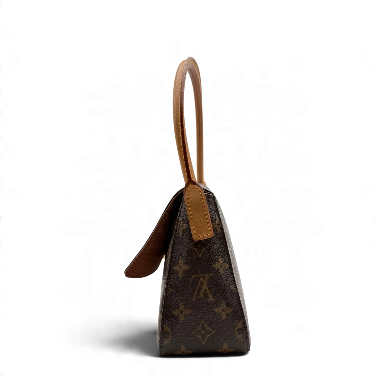 Louis Vuitton Schultertasche Mini Looping monogram braun – Seitenansicht