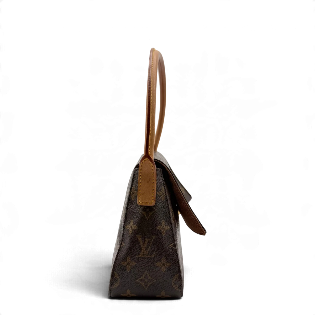 Louis Vuitton Schultertasche Mini Looping monogram braun – Seitenansicht