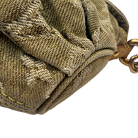 Louis Vuitton Schultertasche Mini Pleaty aus Denim monogram khaki – Ecken im Detail