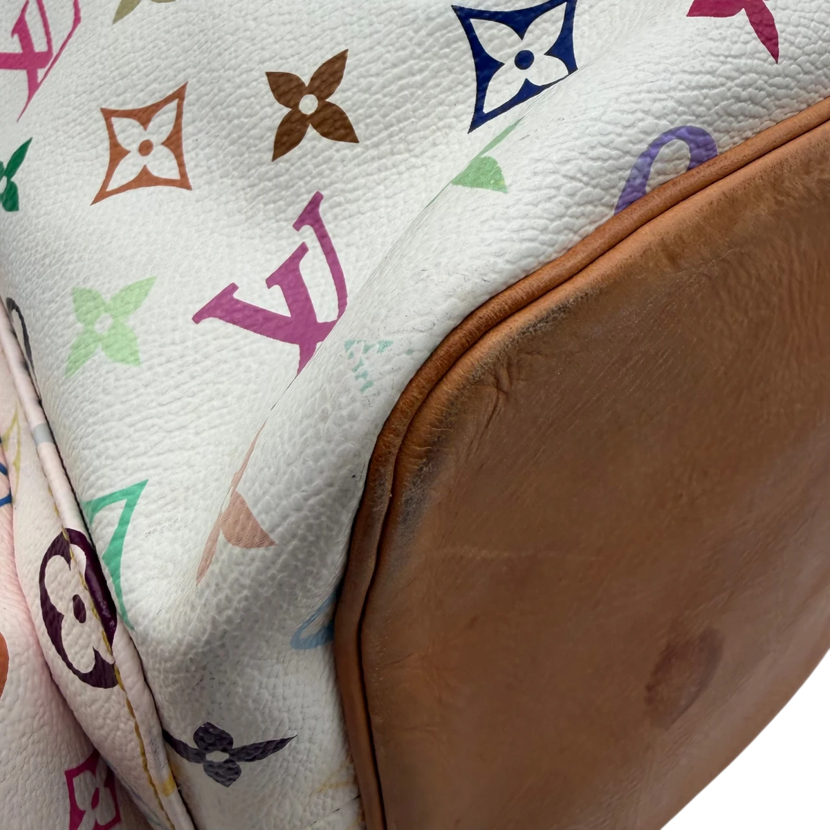 Louis Vuitton Schultertasche Sac Noé Petit x Murakami multicolour weiß – Ecken im Detail
