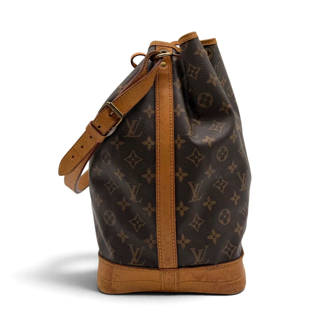 Louis Vuitton Schultertasche Sac Noé grande monogram braun – Seitenansicht