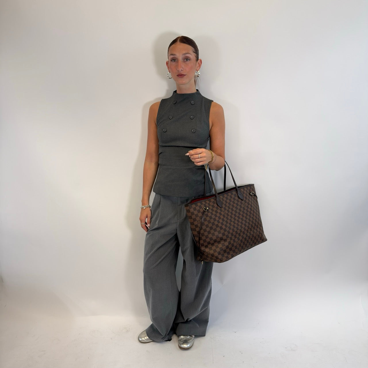 Louis Vuitton Shopper Neverfull GM Damier Ebene braun