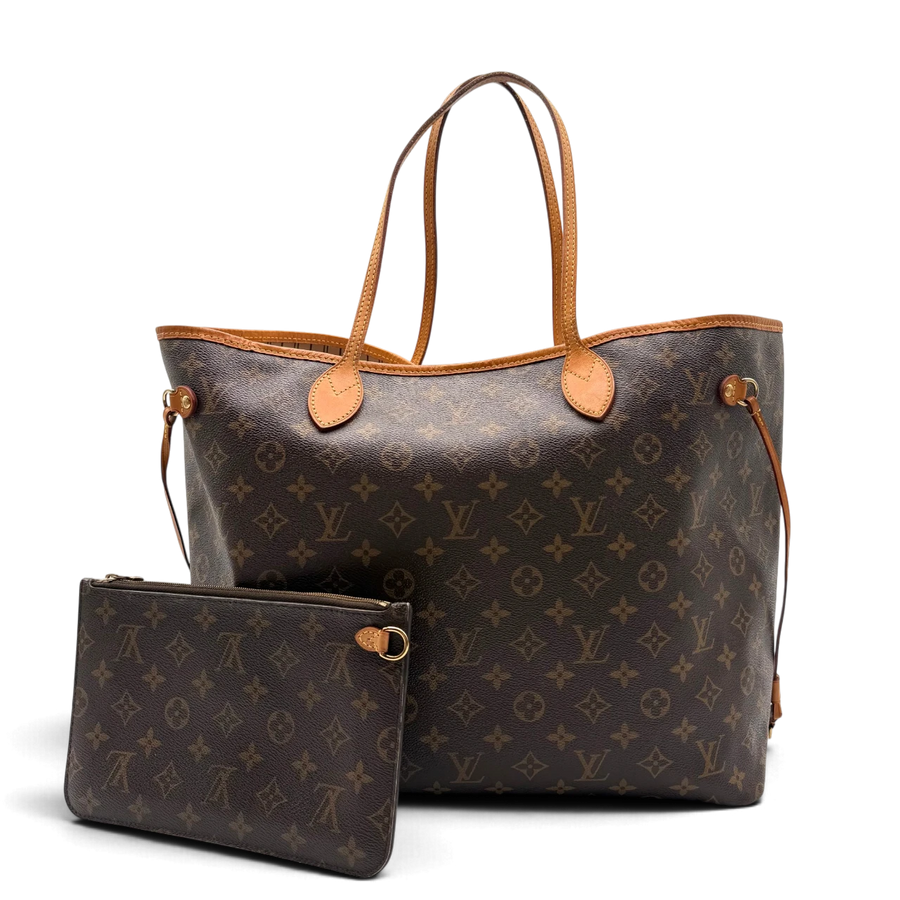 Louis Vuitton Shopper Neverfull GM mit Clutch