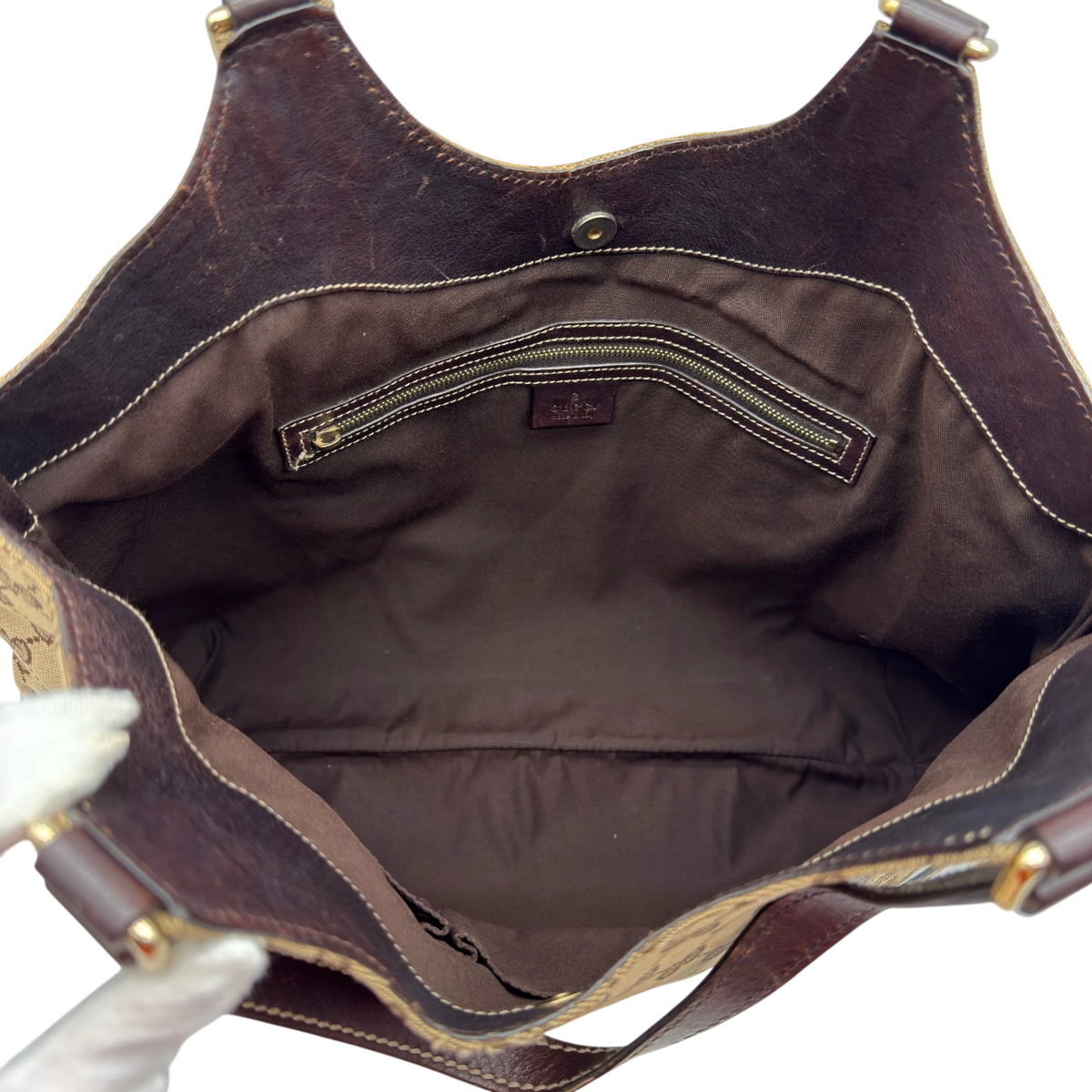 Gucci Schultertasche Royal Hobo large monogram beige