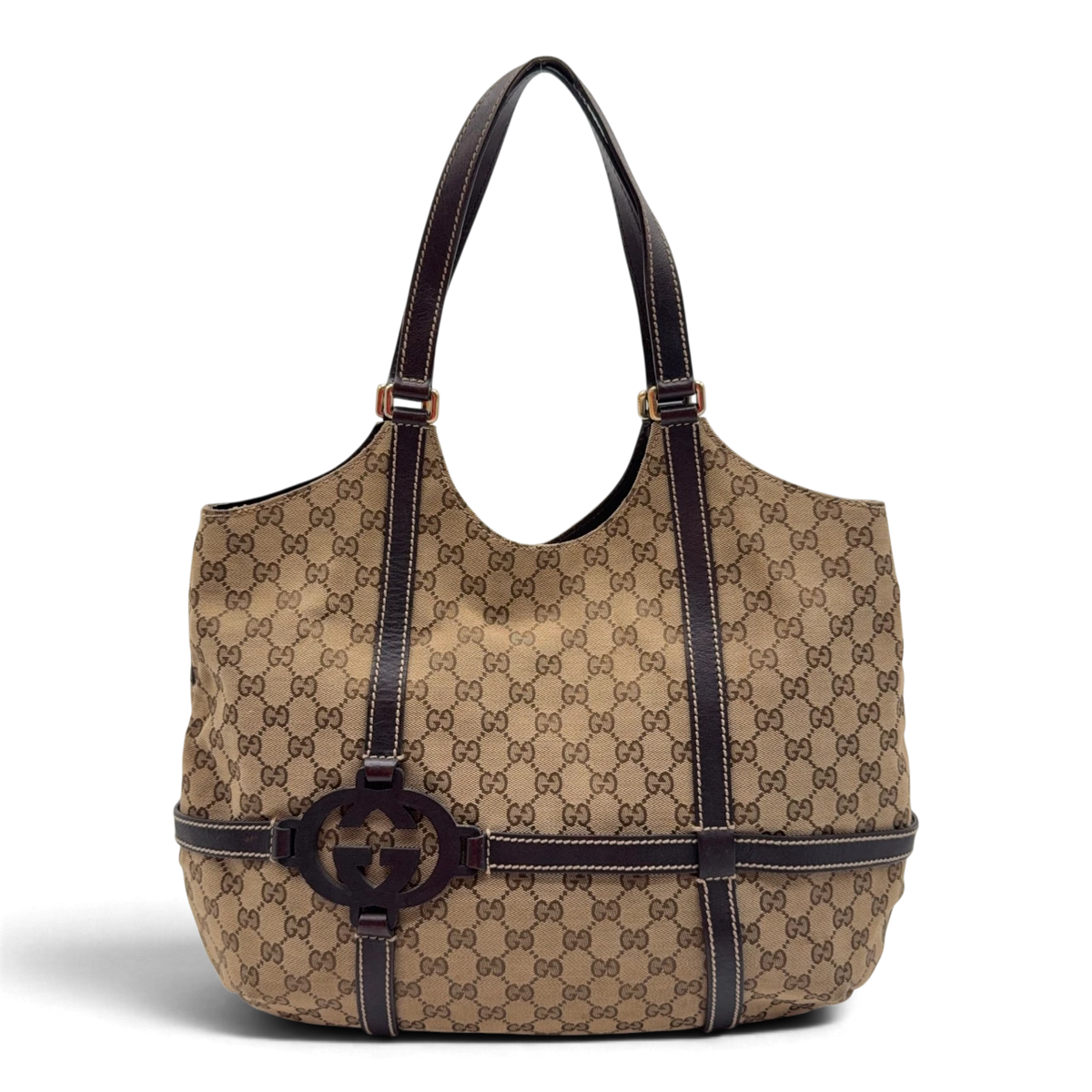 Gucci Schultertasche Royal Hobo large monogram beige