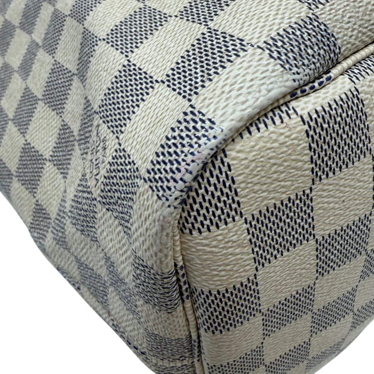 Louis Vuitton Shopper Neverfull MM Damier Azur weiß