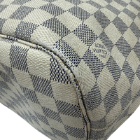 Louis Vuitton Shopper Neverfull MM Damier Azur weiß