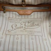 Louis Vuitton Shopper Neverfull MM Damier Azur weiß