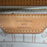 Louis Vuitton Shopper Neverfull MM Damier Azur weiß