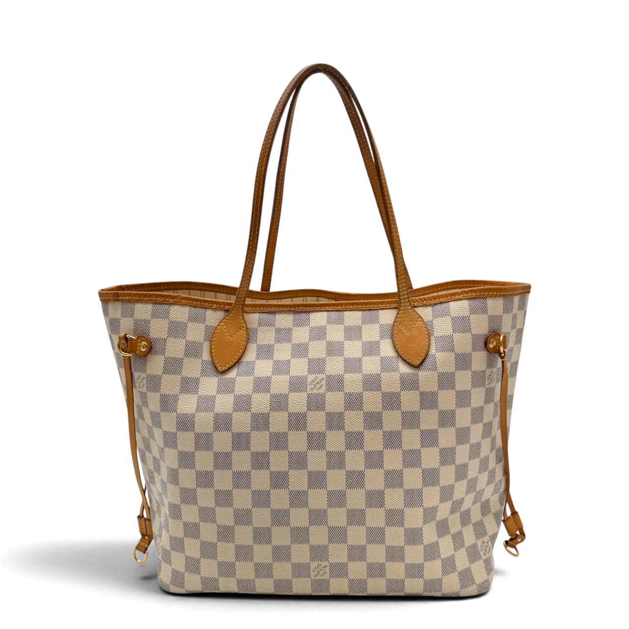 Louis Vuitton Shopper Neverfull MM Damier Azur weiß