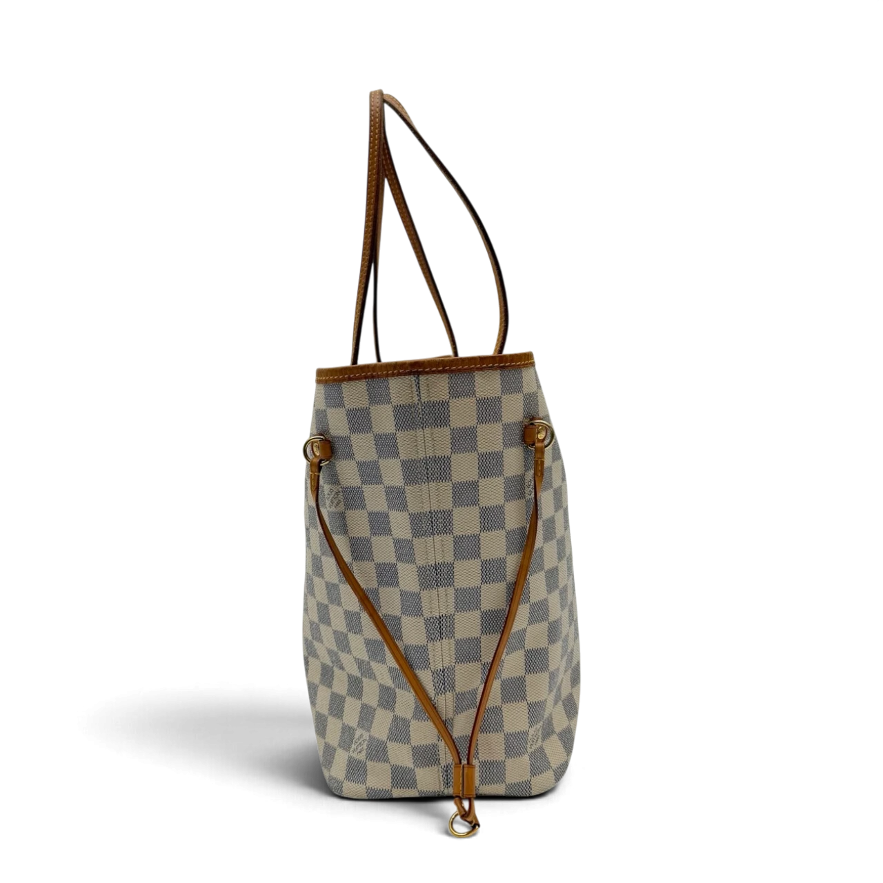 Louis Vuitton Shopper Neverfull MM Damier Azur weiß
