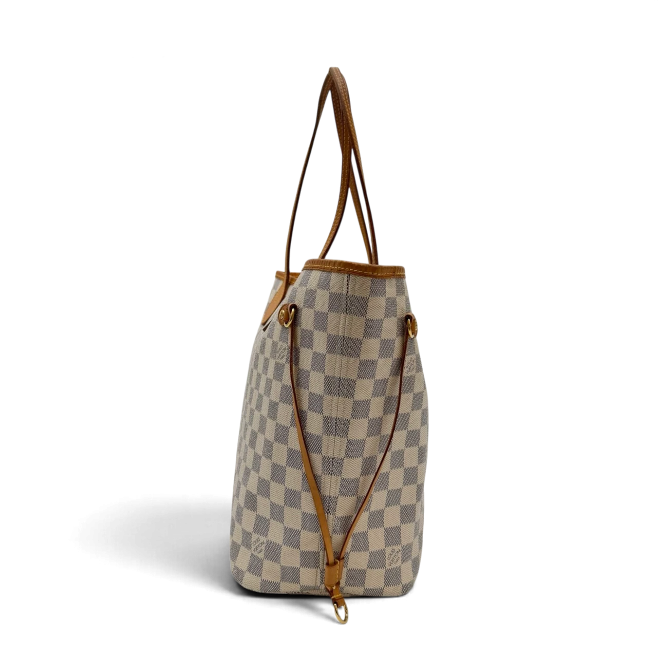 Louis Vuitton Shopper Neverfull MM Damier Azur weiß