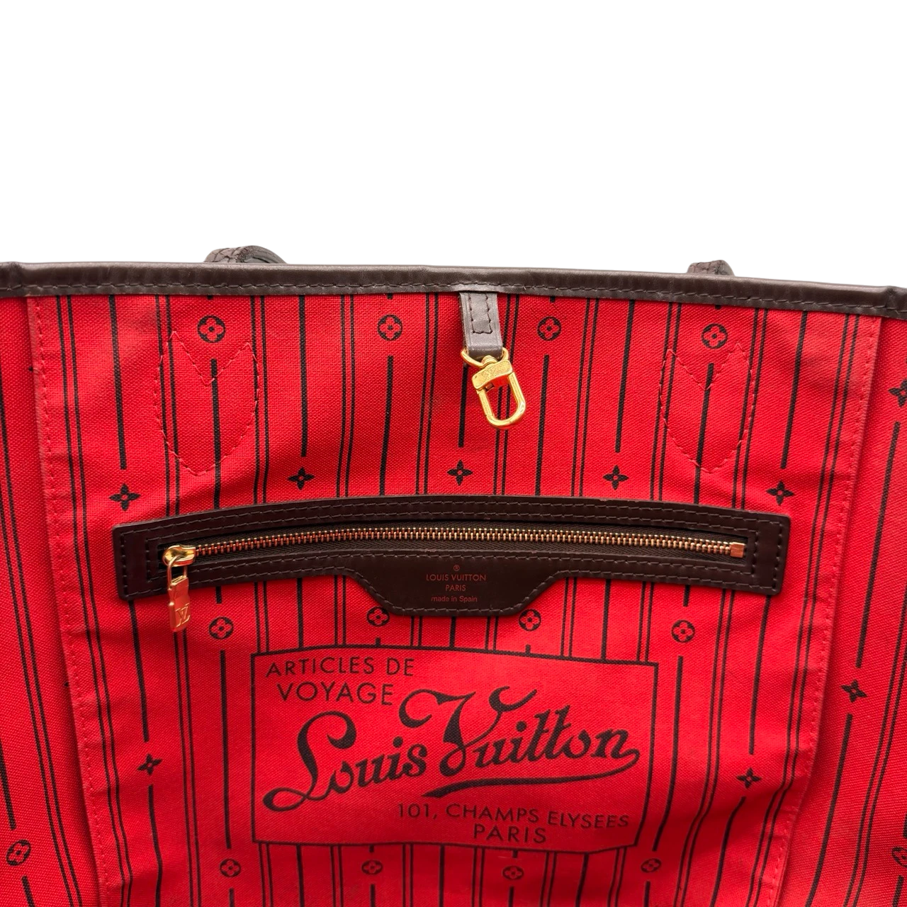Louis Vuitton Shopper Neverfull MM Damier Ebene braun