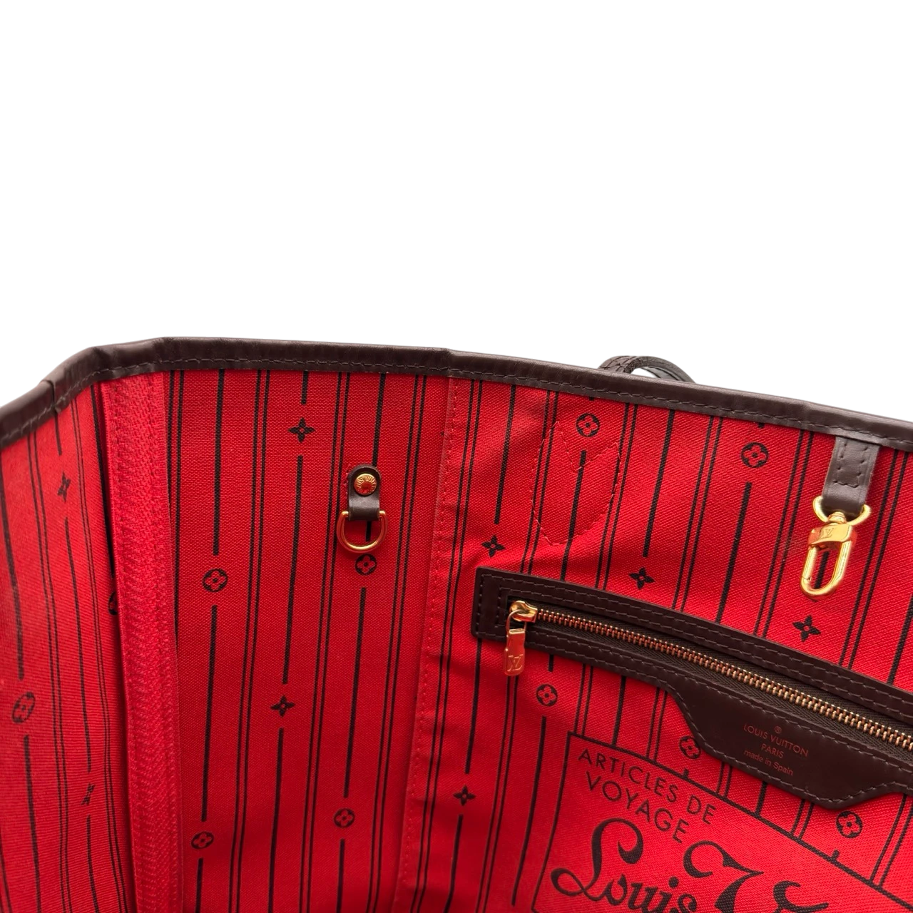 Louis Vuitton Shopper Neverfull MM Damier Ebene braun