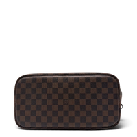 Louis Vuitton Shopper Neverfull MM Damier Ebene mit Clutch braun – Unterseite