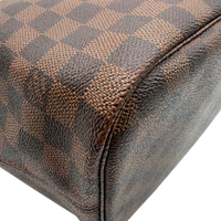 Louis Vuitton Shopper Neverfull MM Damier Ebene mit Clutch braun – Ecken im Detail