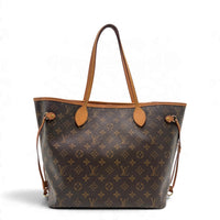 Louis Vuitton Shopper Neverfull MM mit Clutch monogram braun – Gesamtansicht