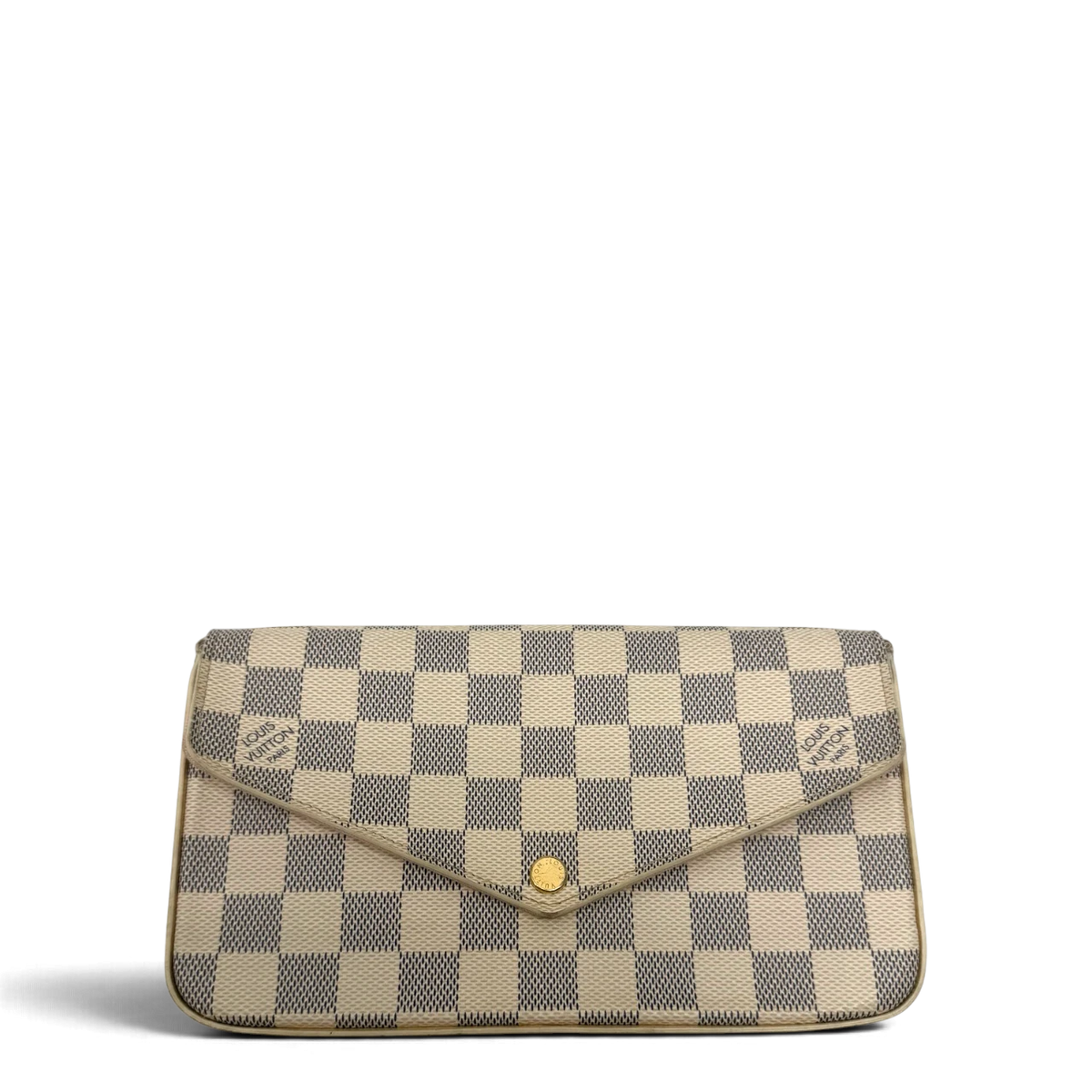 Louis Vuitton Umhängetasche Félicie Pochette Damier Azur weiß