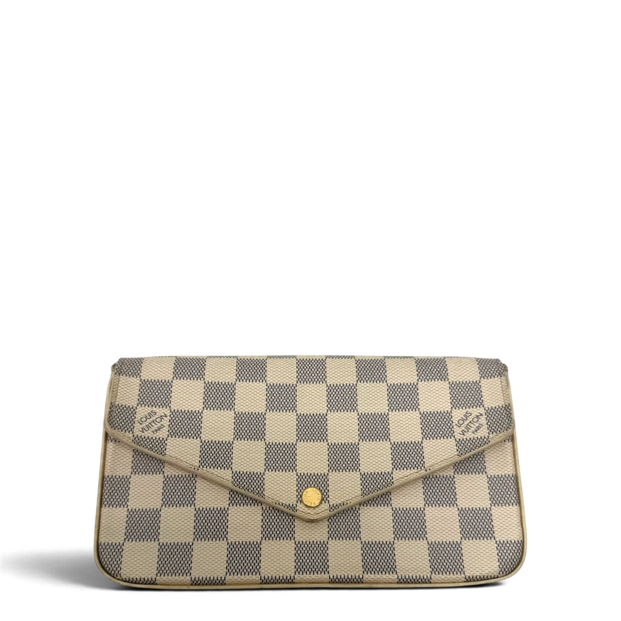 Borsa a tracolla Louis Vuitton Félicie Pochette Damier Azur