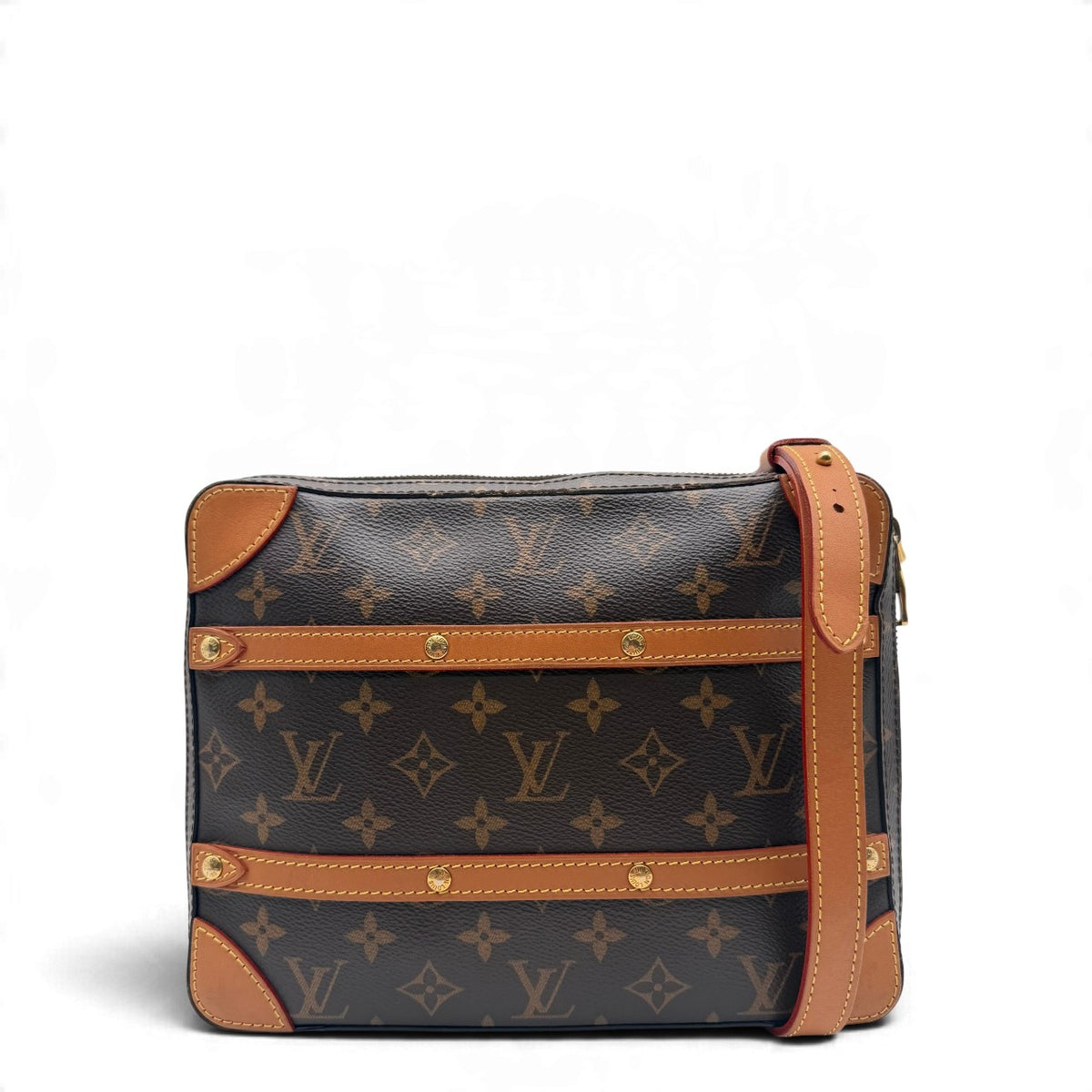 Louis Vuitton Umhängetasche Soft Trunk PM monogram braun – Gesamtansicht