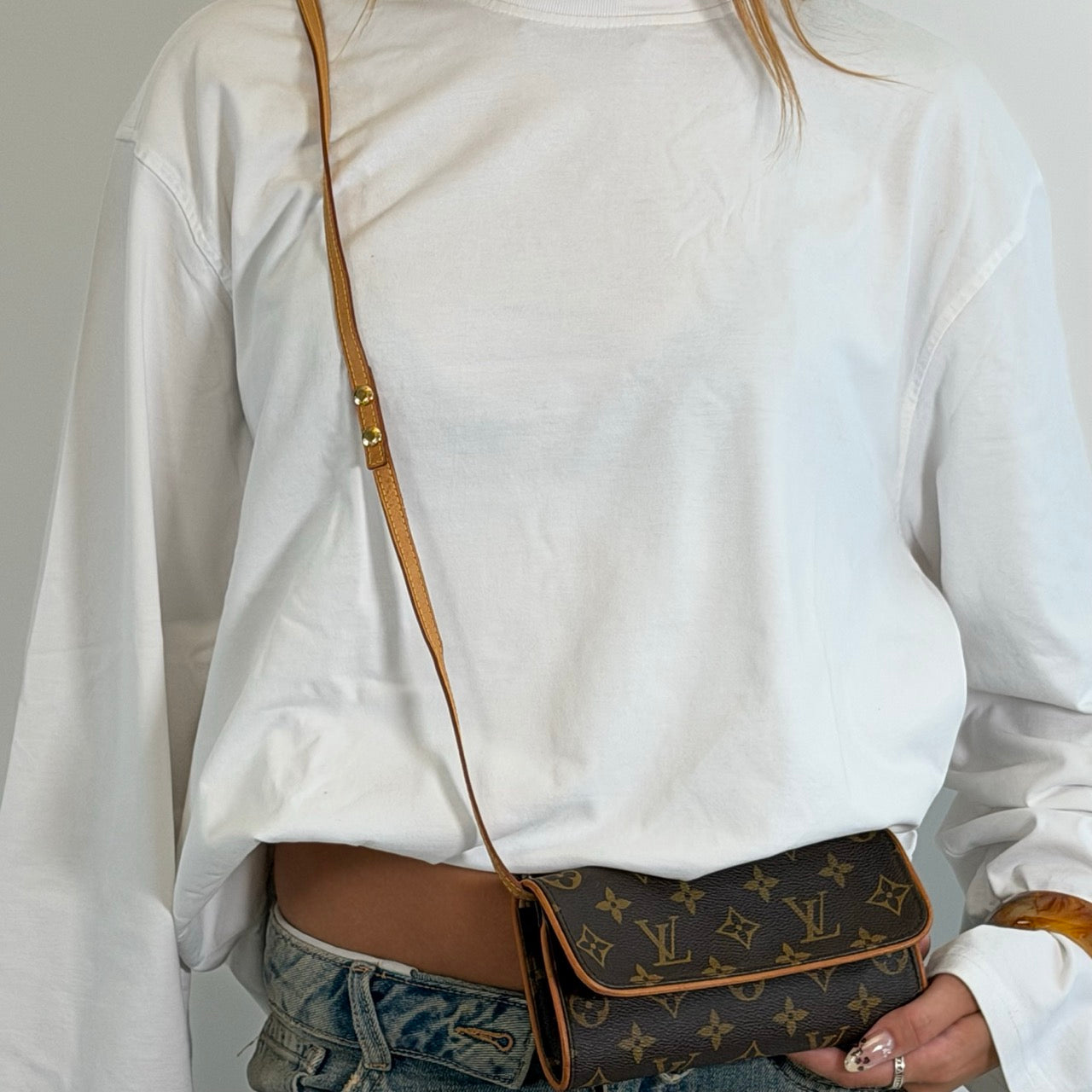 Louis Vuitton Umhängetasche Twin PM monogram braun
