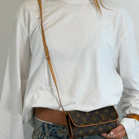 Louis Vuitton Umhängetasche Twin PM monogram braun