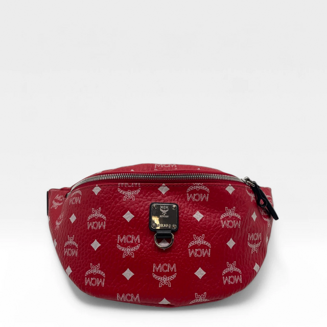 MCM Bauchtasche / Gürteltasche Fursten medium rot