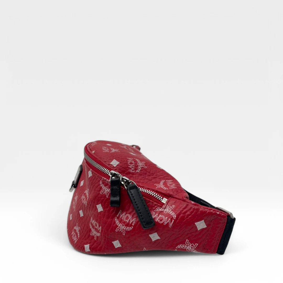 MCM Bauchtasche / Gürteltasche Fursten medium rot