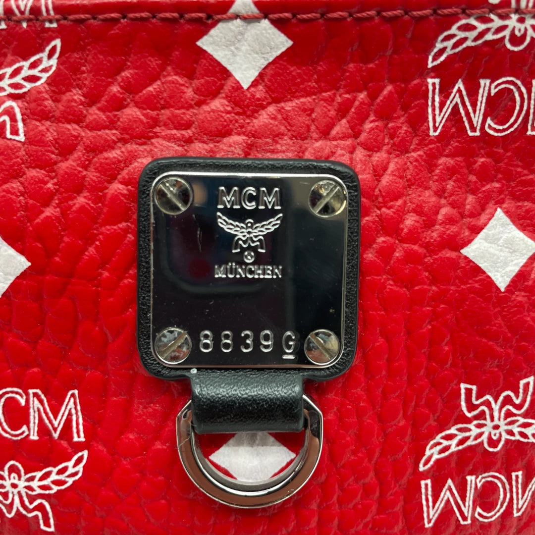 MCM Bauchtasche / Gürteltasche Fursten medium rot