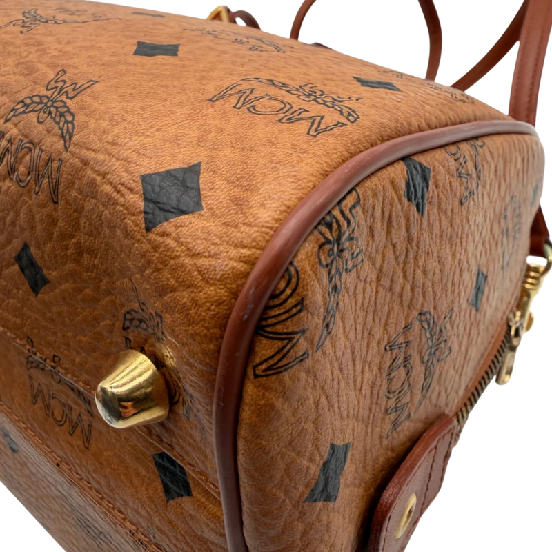MCM Handtasche Boston mit Umhängegurt visetos braun