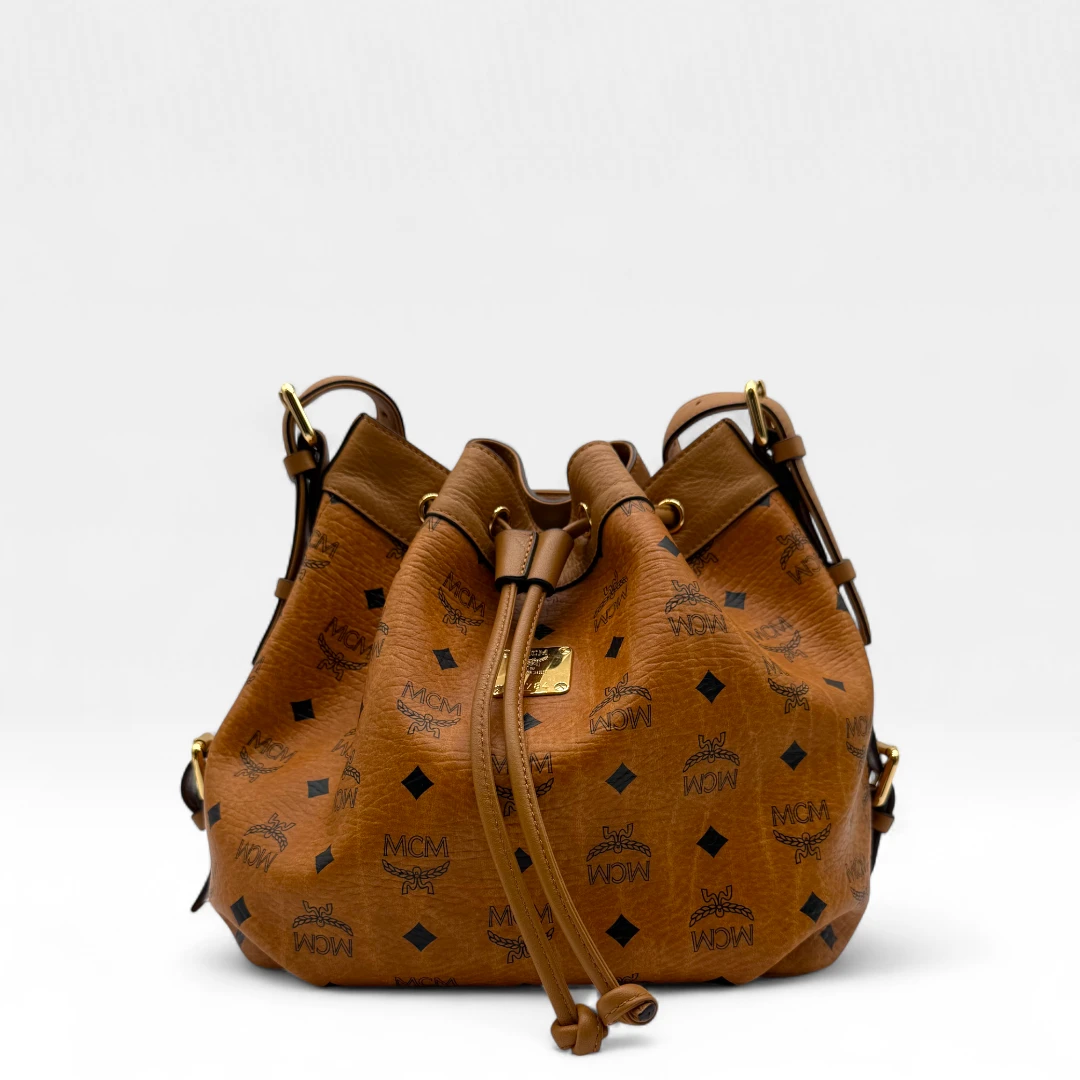 MCM Handtasche Bucket Drawstring braun
