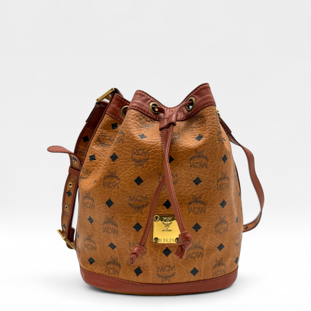 MCM handbag Bucket bag visetos brown