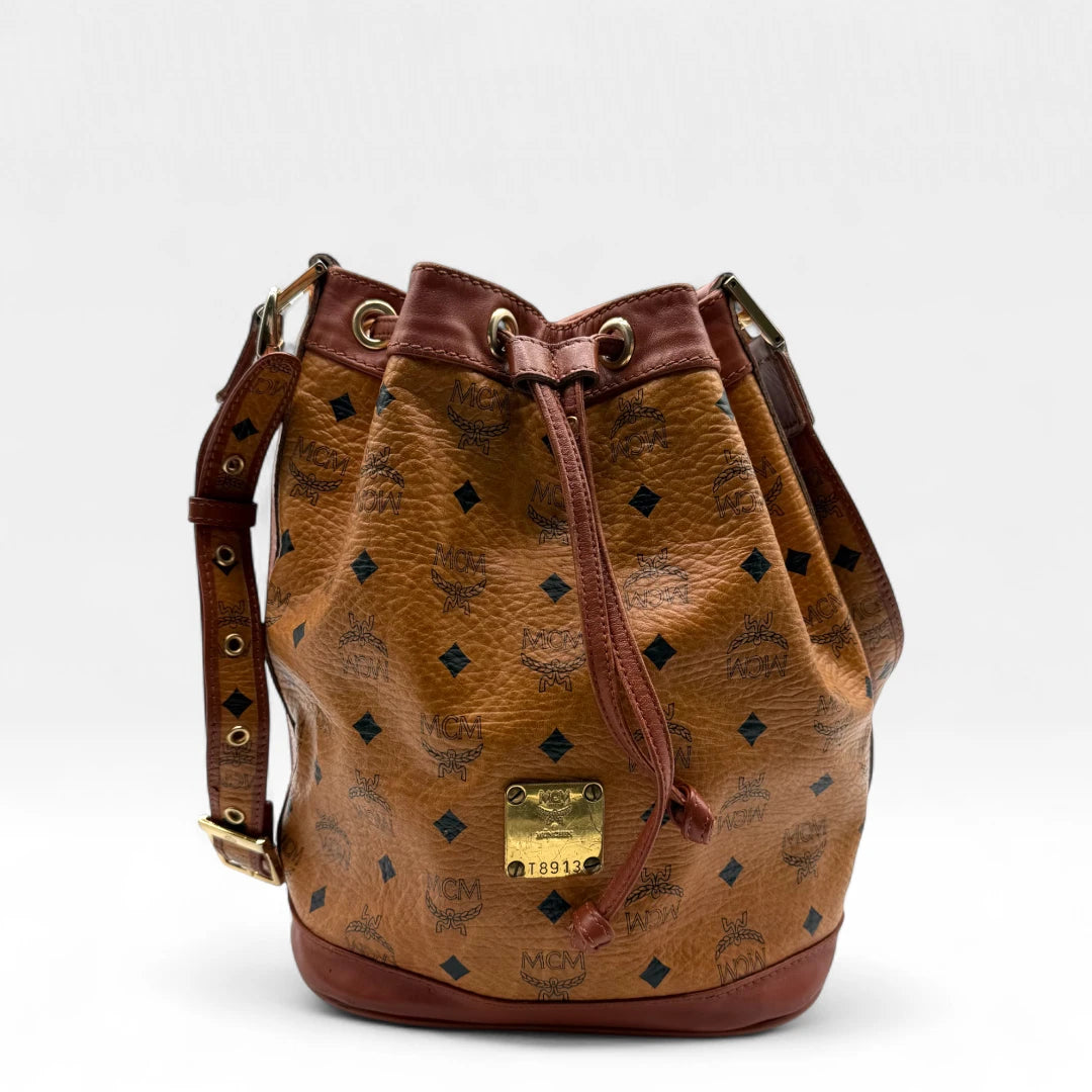 MCM handbag Bucket bag visetos brown