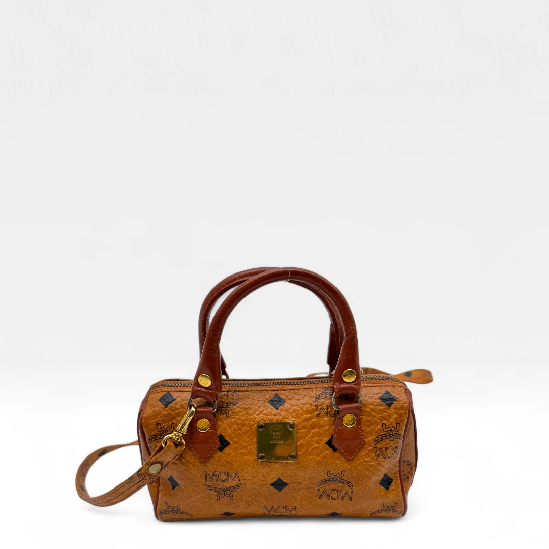 MCM Handtasche Mini Boston braun