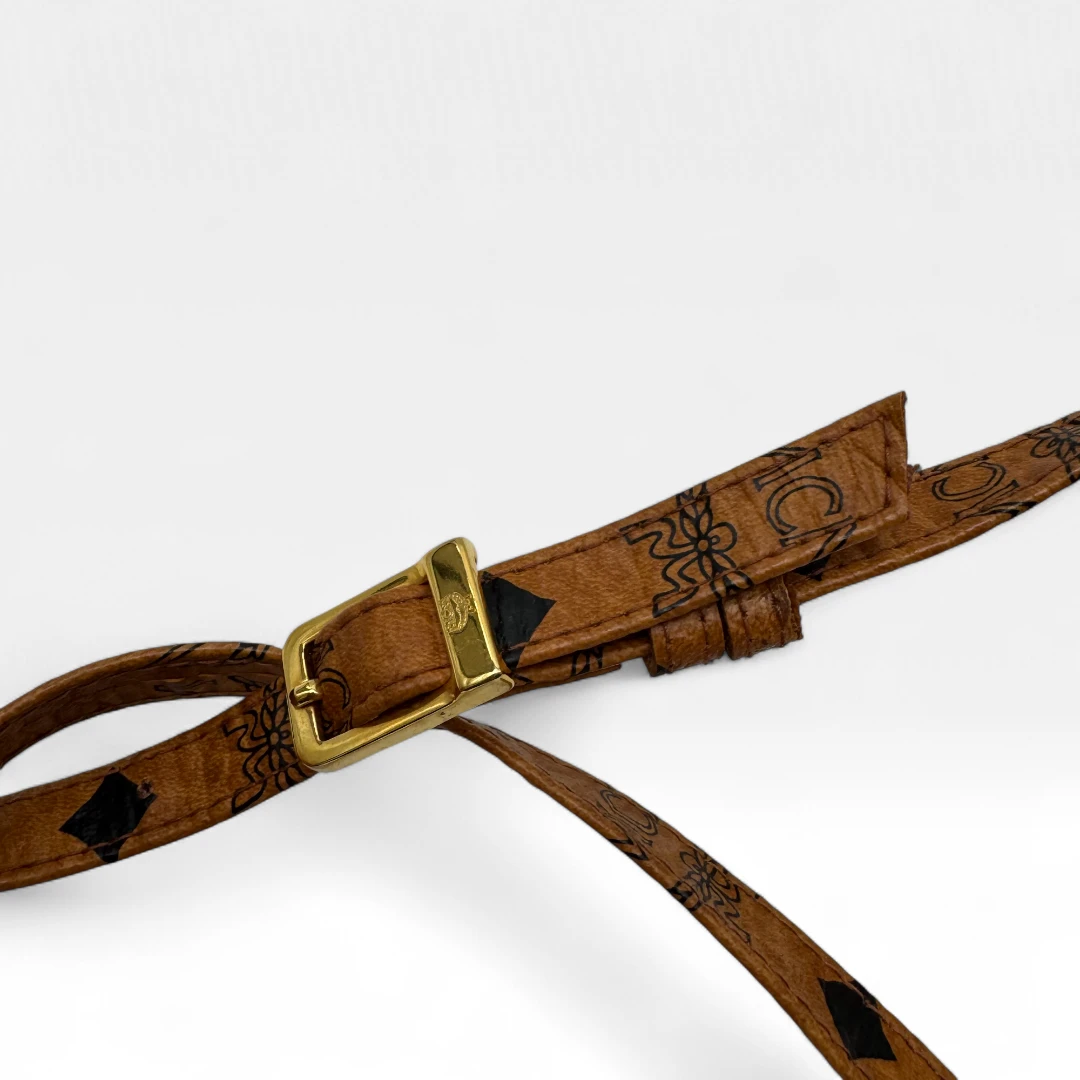 MCM handbag mini Boston visetos brown