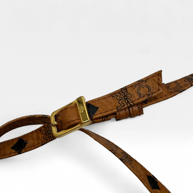 MCM handbag mini Boston visetos brown