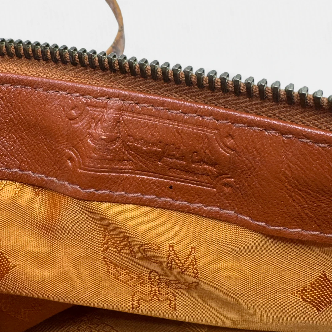 MCM handbag mini Boston visetos brown