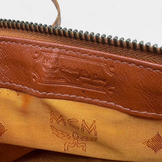 MCM handbag mini Boston visetos brown