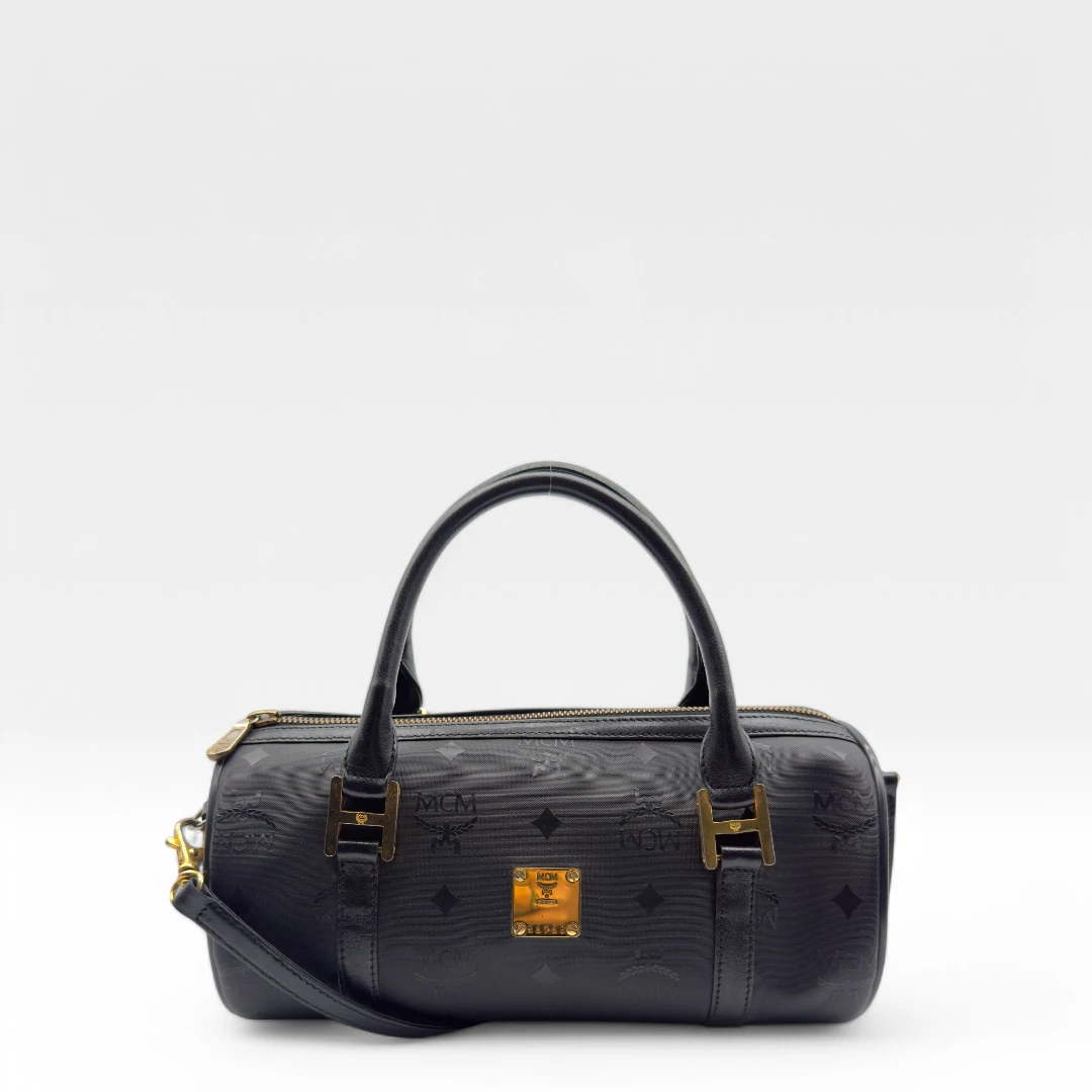 MCM Handbag Cylinder Shape 26 Black