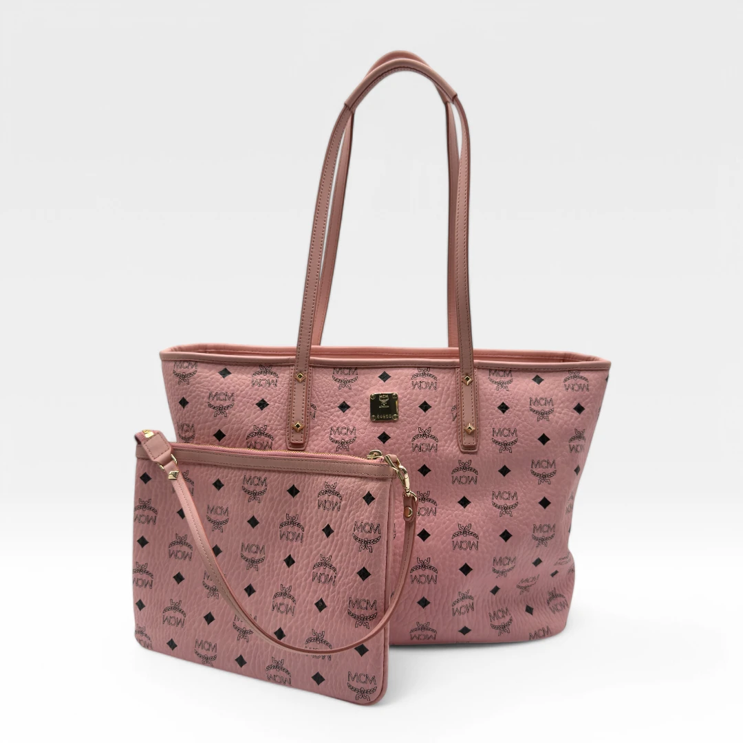 MCM Handtasche / Shopper mit Pochette rosa