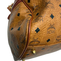 MCM Reisetasche visetos braun – Ecken im Detail