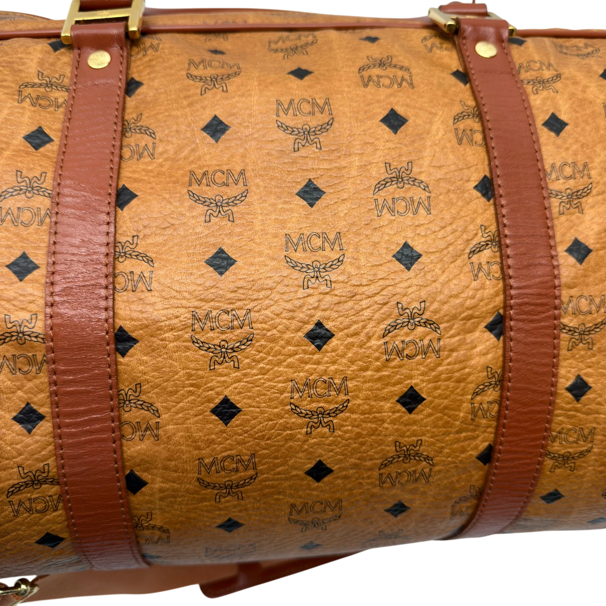 MCM Reisetasche visetos braun – Seitenansicht