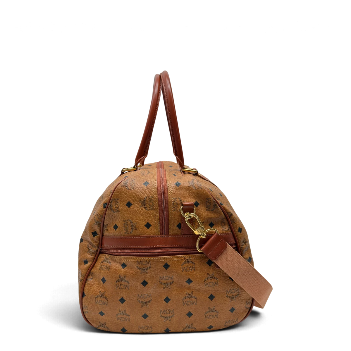 MCM Reisetasche visetos braun – Seitenansicht