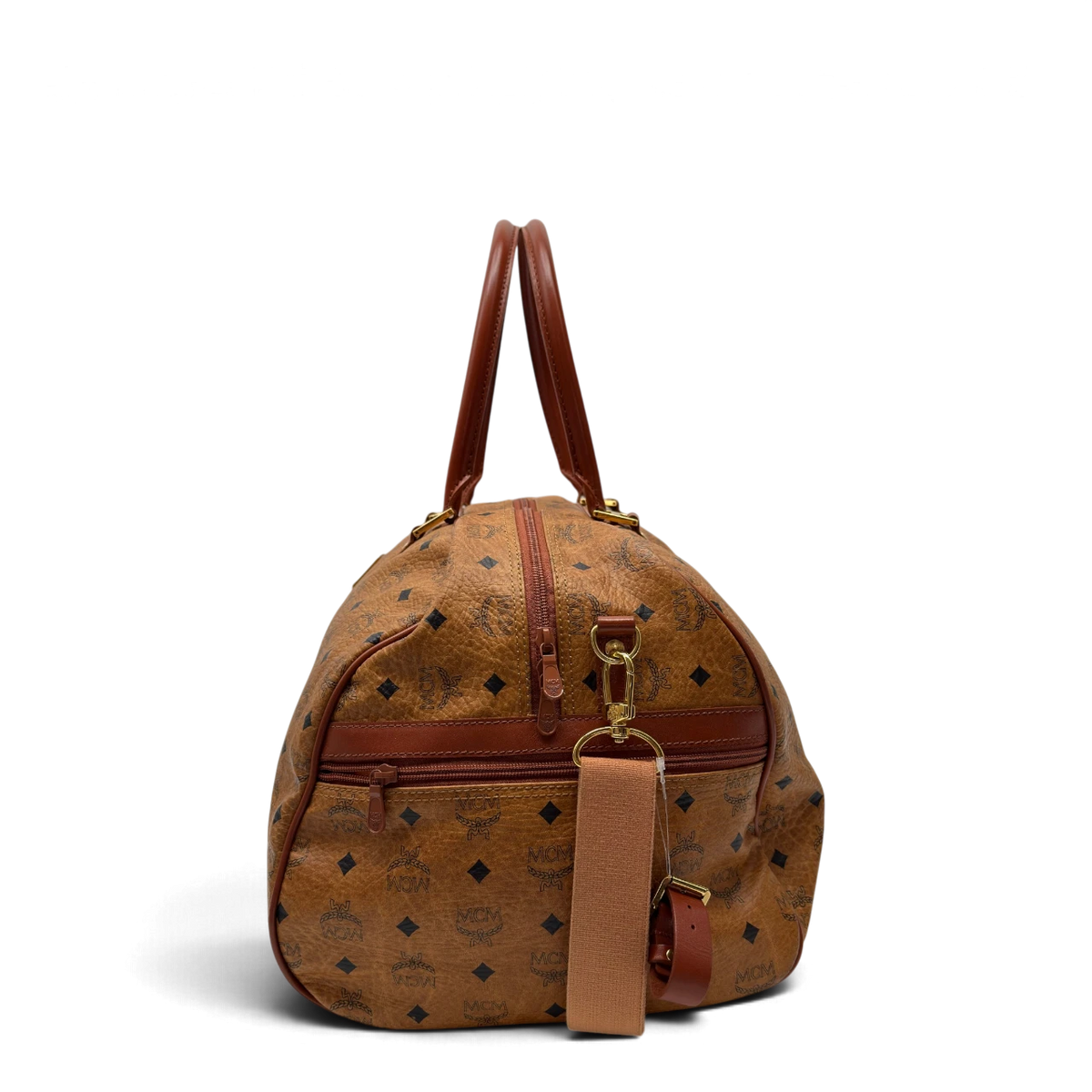 MCM Reisetasche visetos braun – Seitenansicht