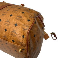 MCM Reisetasche visetos braun – Ecken im Detail