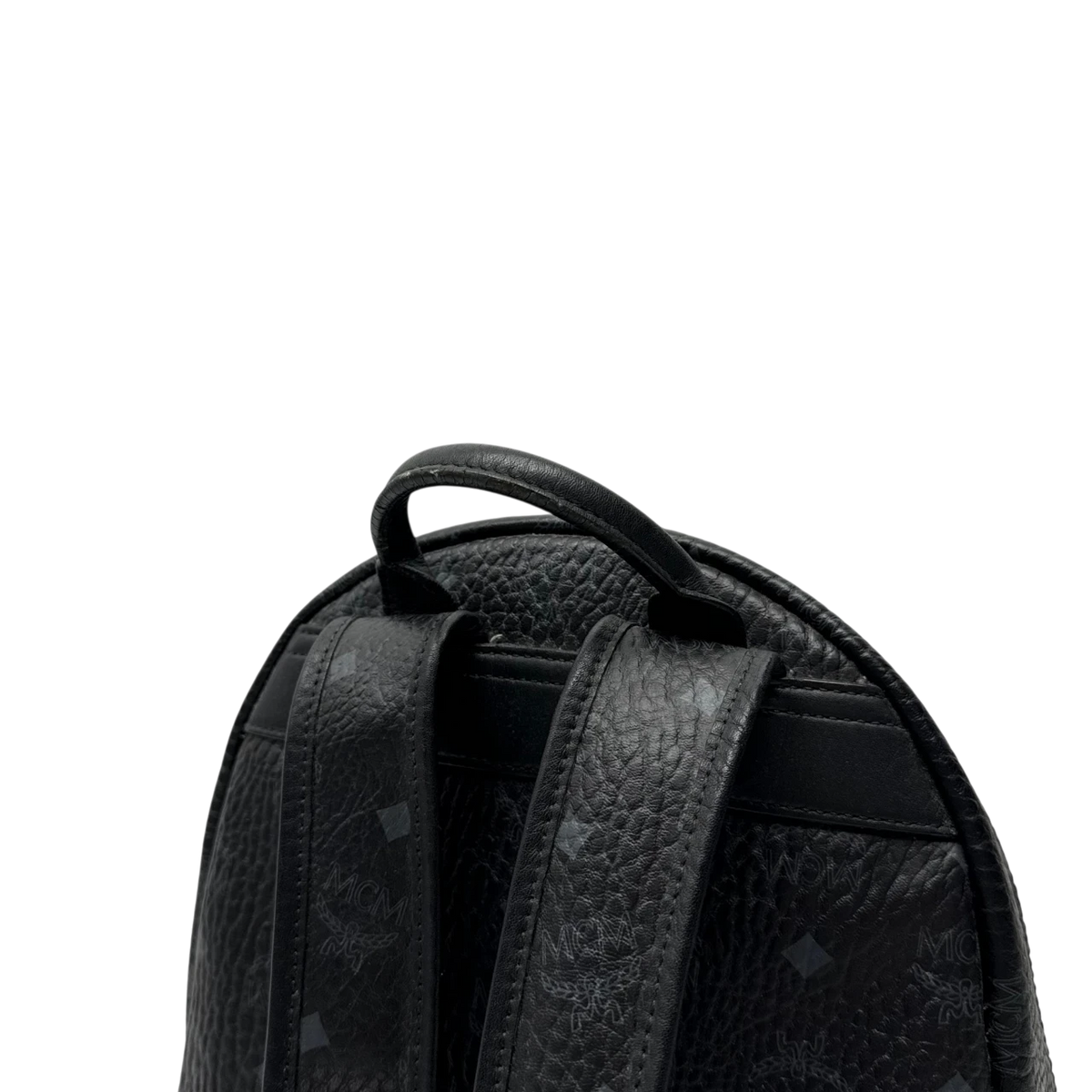 MCM Rucksack Stark medium visetos schwarz – Seitenansicht