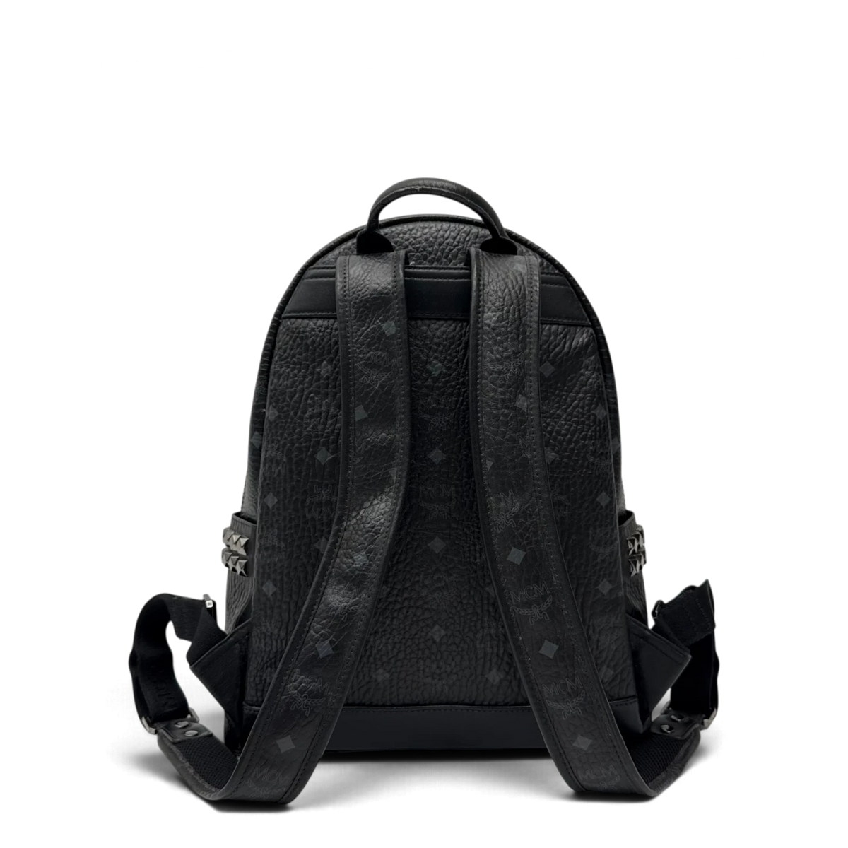 MCM Rucksack Stark medium visetos schwarz – Gesamtansicht