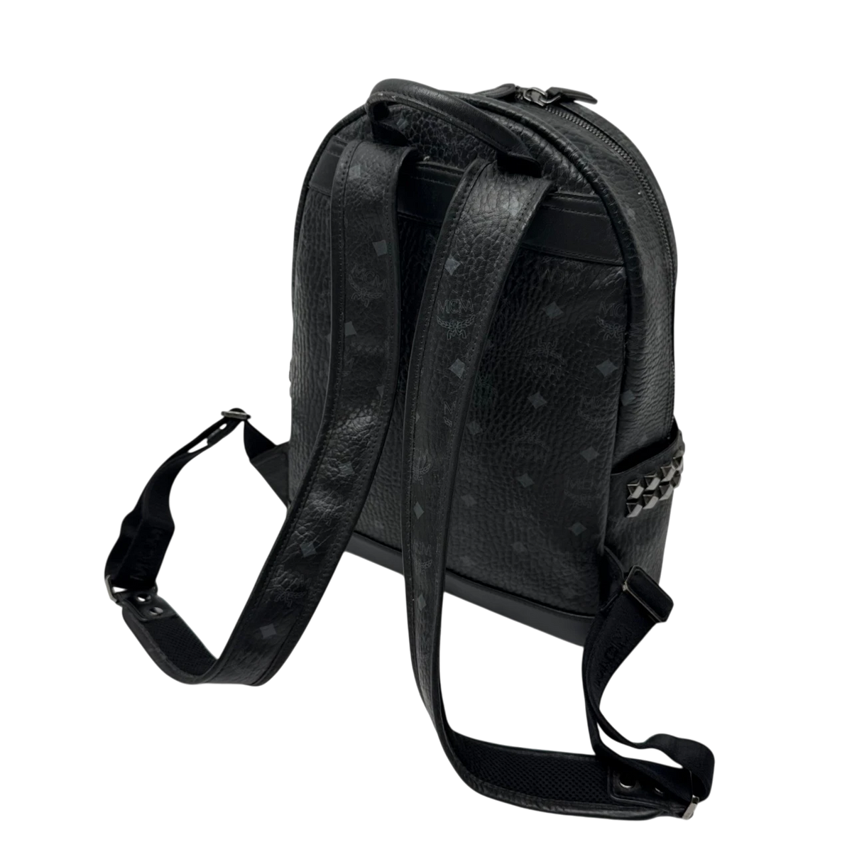 MCM Rucksack Stark medium visetos schwarz – Gesamtansicht
