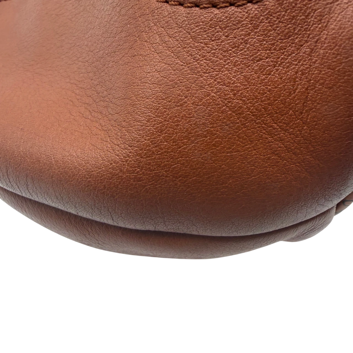 MCM Schultertasche Drawstring / Bucket Hobo vintage visetos braun – Ecken im Detail
