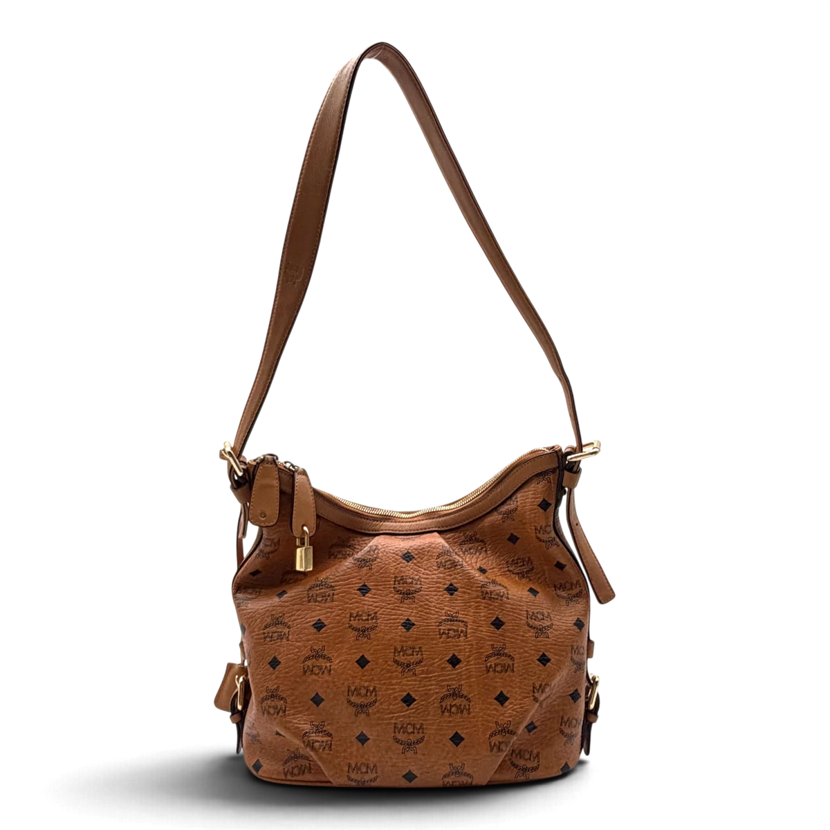 MCM Schultertasche Hobo visetos braun – Gesamtansicht
